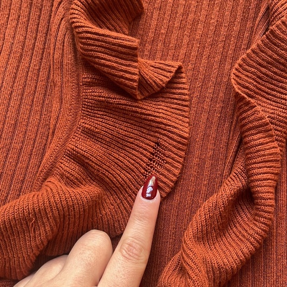 Y2K Vintage Ruffle Cardigan Sweater Circa 2008 , Size: XXL - Picture 6 of 17